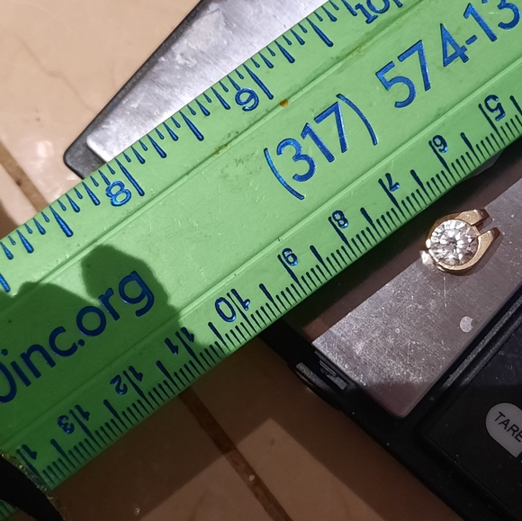 AUTHENTIC GENUINE SOLID 14K YELLOW GOLD 2CTTW CZ SOLITARE PENDANT SLIDER (OMEGA) - Picture 4 of 7